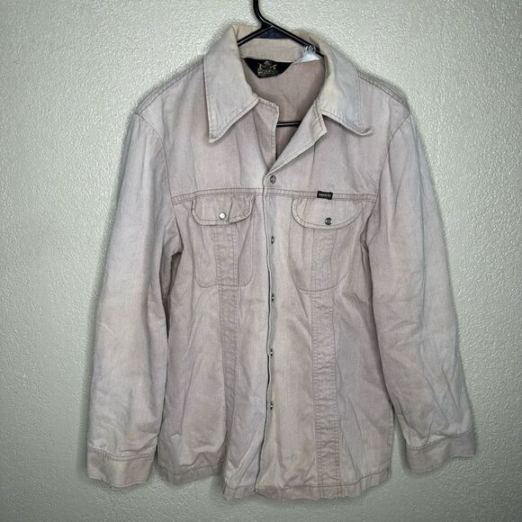 VTG Maverick Corduroy Pear Snap Full Button Up V-neck Shirt Size M - Picture 2 of 5